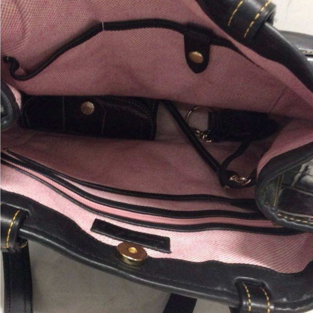Dooney & Bourke Eggplant Croco Satchel with Accessories - Picture 7 of 8